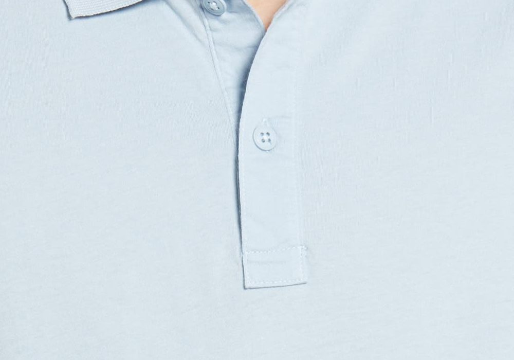 Camisa polo de algodão ATM Anthony Thomas Melillo Jersey azul tamanho GG