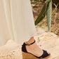 Aiguafreda Canvas Espadrille Sandal Wedges