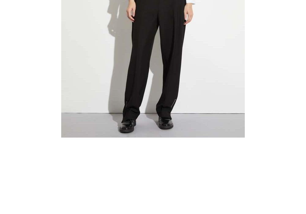 Camisa smoking feminina Joyce da Saint Art New York, branca, tamanho XS