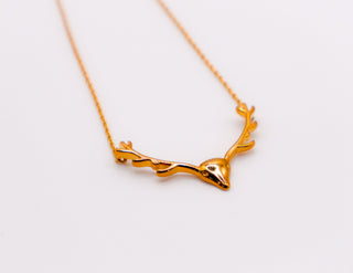 Golden Wilderness Antler Pendant