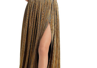 Vestido sem alças metálico Florence, dourado, tamanho M
