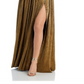 Vestido sem alças metálico Florence, dourado, tamanho M