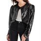Steve Madden Juliet Cropped Piano Lantejoulas Bolero Preto