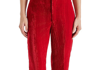 Calça Steve Madden Mercer Crushed Velvet Vermelha