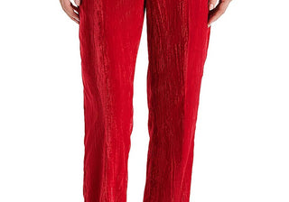 Calça Steve Madden Mercer Crushed Velvet Vermelha