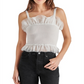 Blusa de tule franzido Steve Madden Rhiannon branca