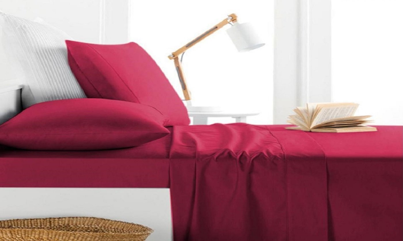 Conjunto de 4 peças: Lençóis luxuosos de bolso profundo 100% algodão egípcio de 1000 fios