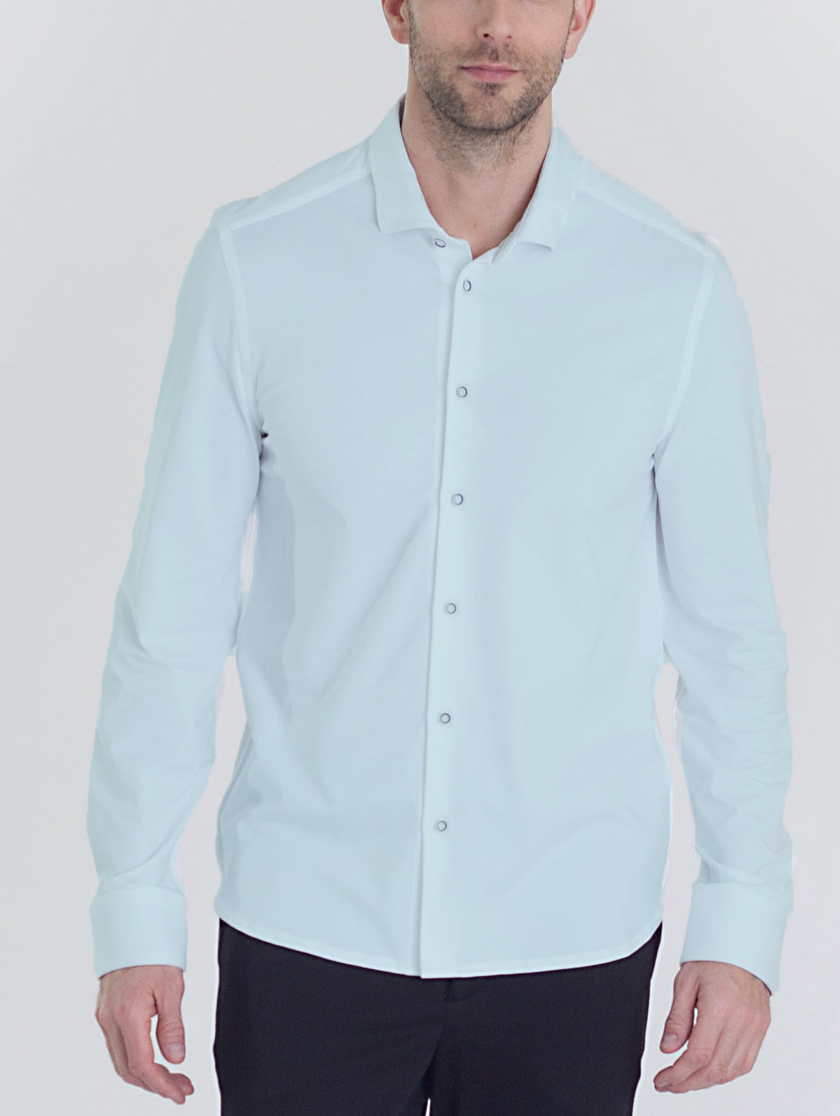 Single Shot' Long Sleeve Tech Shirt - Light Blue