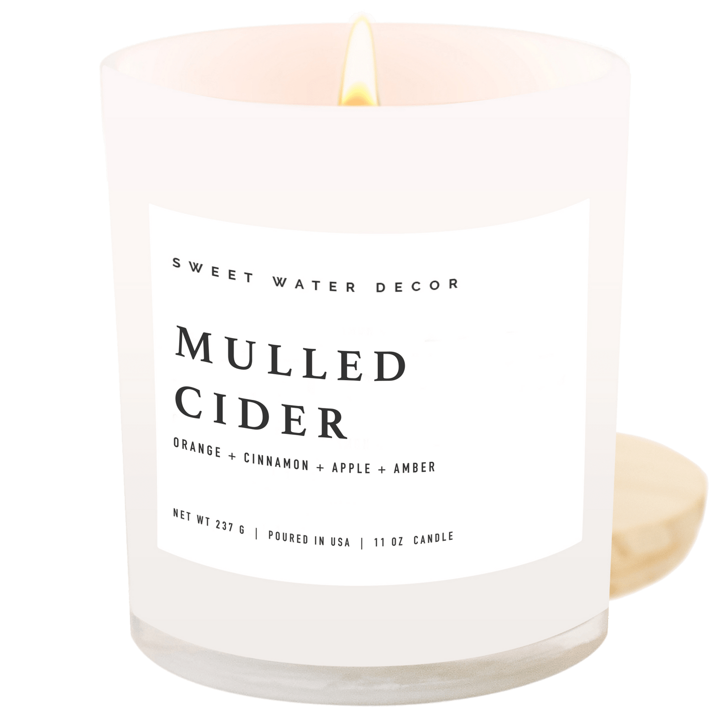 Mulled Cider Soy Candle - White Jar - 11 oz