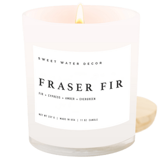 Fraser Fir Soy Candle - White Jar - 11 oz
