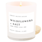 Wildflowers and Salt Soy Candle - White Jar - 11 oz