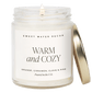 Warm and Cozy Soy Candle - Clear Jar - 9 oz