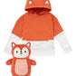 Cubcoats Kids Transformando 2 em 1 Unissex Flynn the Fox Moletom com Capuz 2 em 1 Bicho de Pelúcia em Laranja Queimado