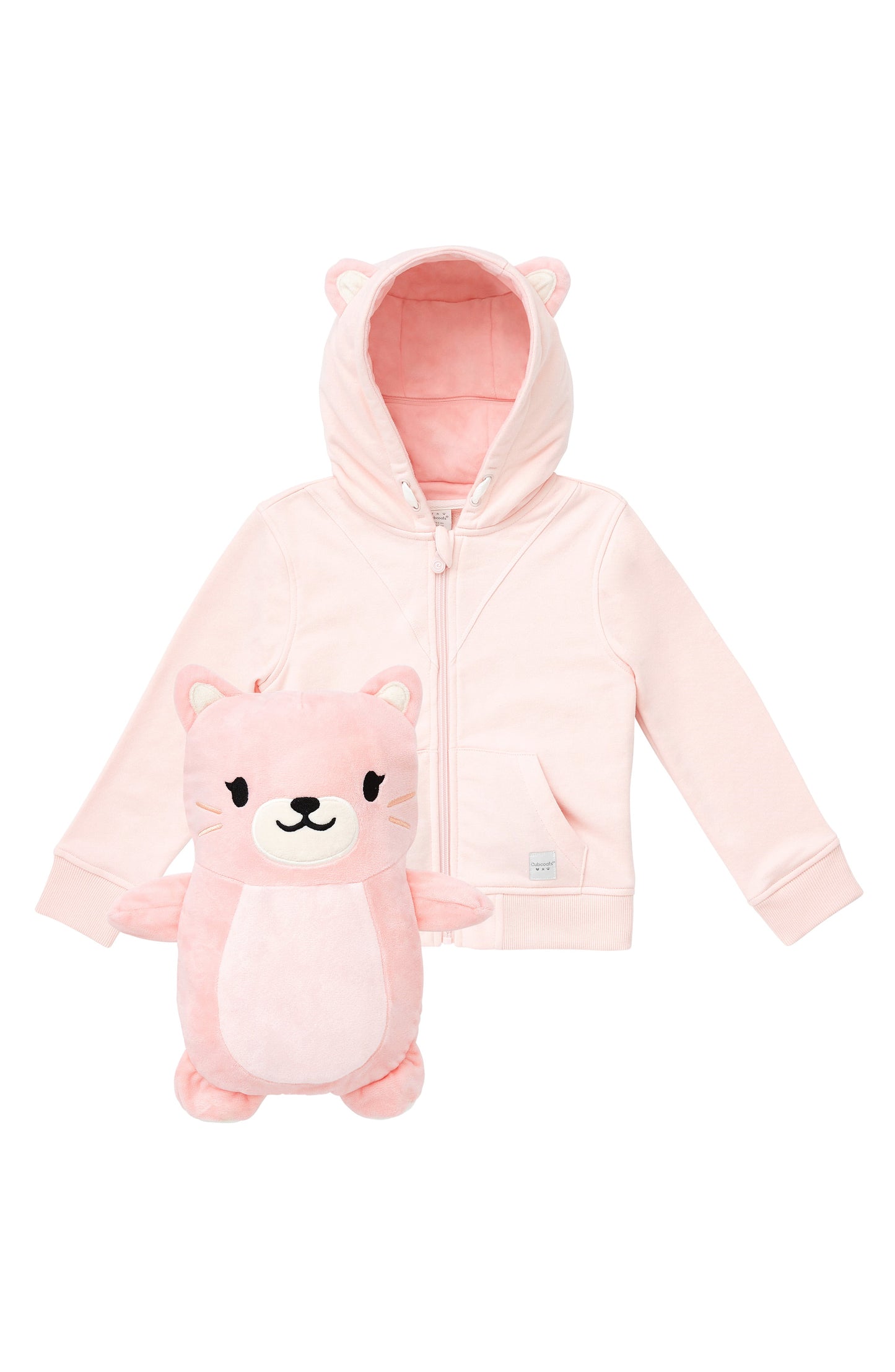 Cubcoats Kids Transformando 2 em 1 Kali Zip up Unissex Rosa