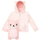 Cubcoats Kids Transformando 2 em 1 Kali Zip up Unissex Rosa