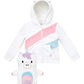 Cubcoats Transformando 2 em 1 Uki Unicórnio 2 em 1 Bicho de Pelúcia com Capuz Branco