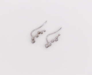 Brincos Floral Whispers em Ouro Branco