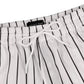 Common Hype Split Pinstripe Mesh Short Ivory