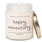 Happy Anniversary Soy Candle - Clear Jar - 9 oz (Palo Santo Patchouli)