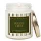 Holiday Cheer Soy Candle - 9 oz Patterned Clear Jar