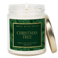 Christmas Tree Soy Candle - Patterned Clear Jar - 9 oz