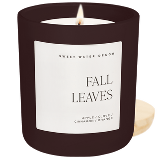 Fall Leaves Soy Candle - Brown Matte Jar - 15 oz