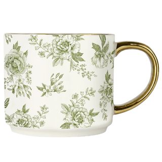Green Delft 14oz. Coffee Mug
