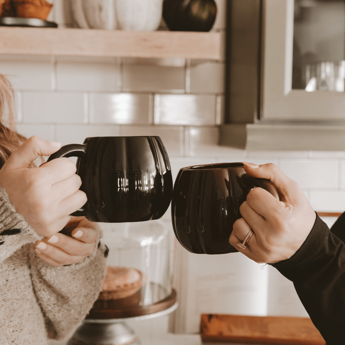 Black Pumpkin 19 oz Figural Coffee Mug