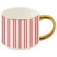Red Stripe 14 oz Gold Handle Coffee Mug