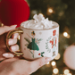 Nutcracker 14 oz Gold Handle Coffee Mug