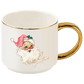 Vintage Santa 14 oz Gold Handle Coffee Mug
