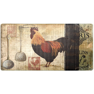 Tapete antifadiga em relevo de 20" x 39" (Galo de Paris)