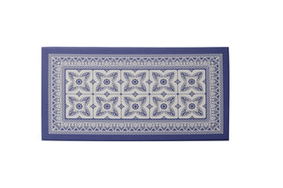 Tapete antifadiga azul geométrico de 20" x 39"