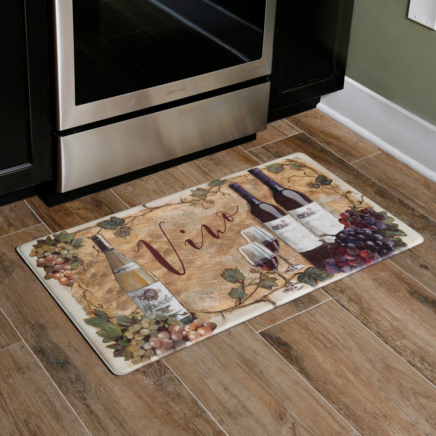 Tapete de cozinha antifadiga Feel at Ease de 20" x 36" (Vino 10438)