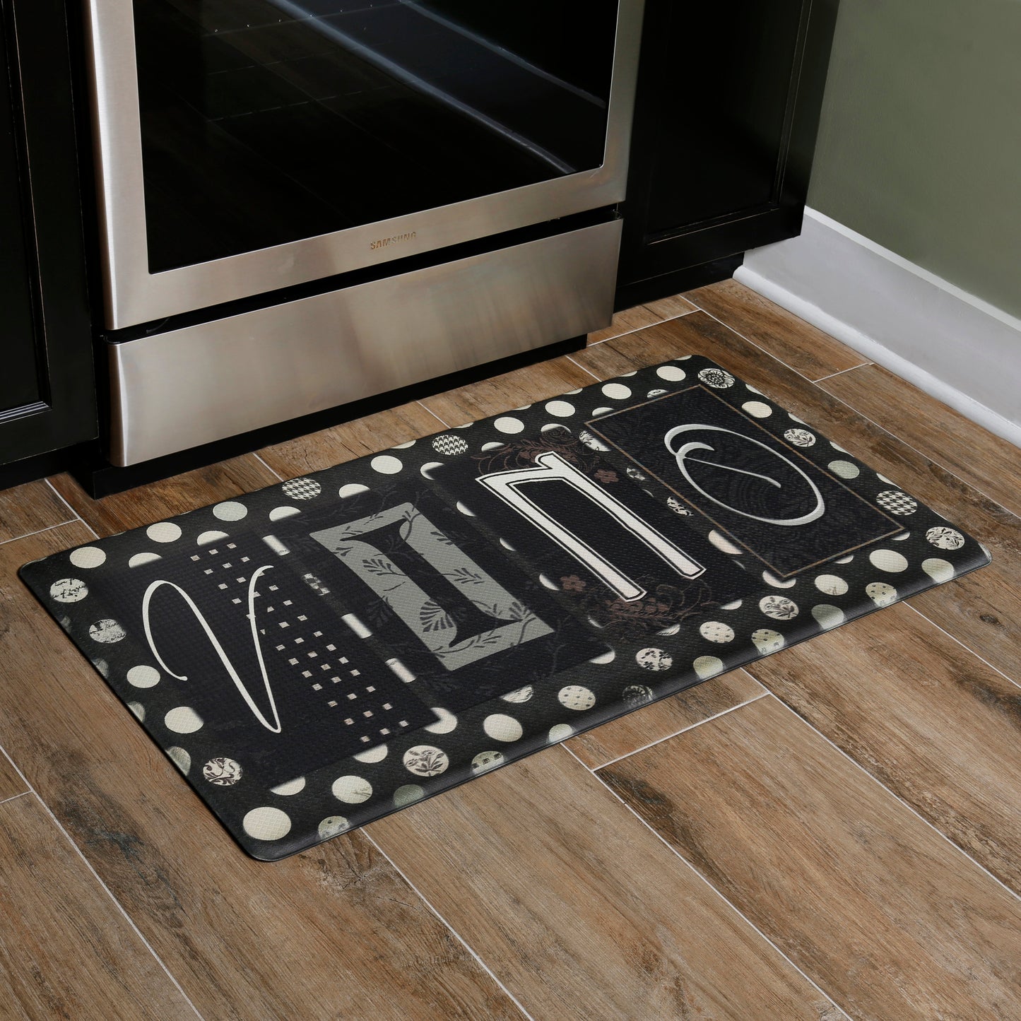 Tapete de cozinha grande antifadiga Feel at Ease de 20" x 36" (Vino)