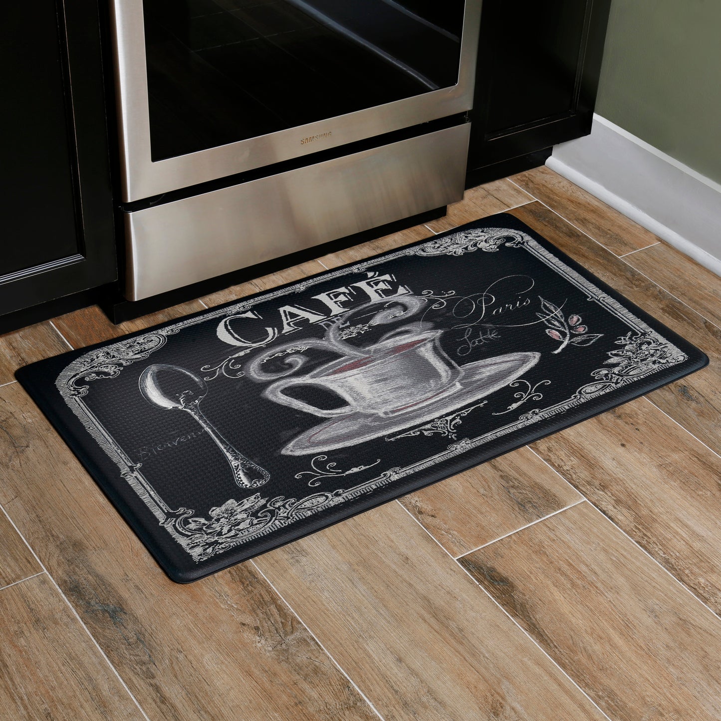 Tapete de cozinha antifadiga Feel at Ease grande de 20" x 36" (café)