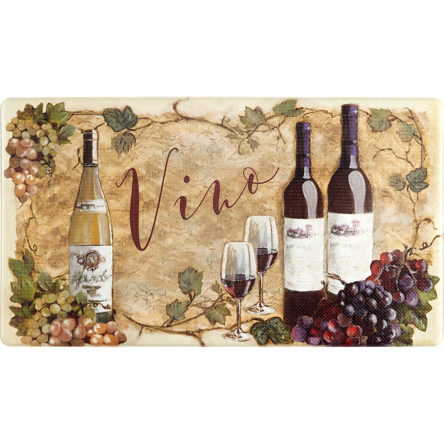 Tapete de cozinha antifadiga Feel at Ease de 20" x 36" (Vino 10438)