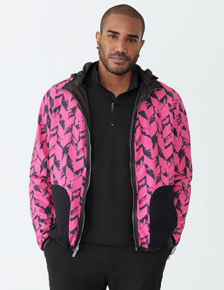 Pink Herringbone