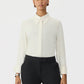 Women's Snow White Zip Front Collared Shirt - Small