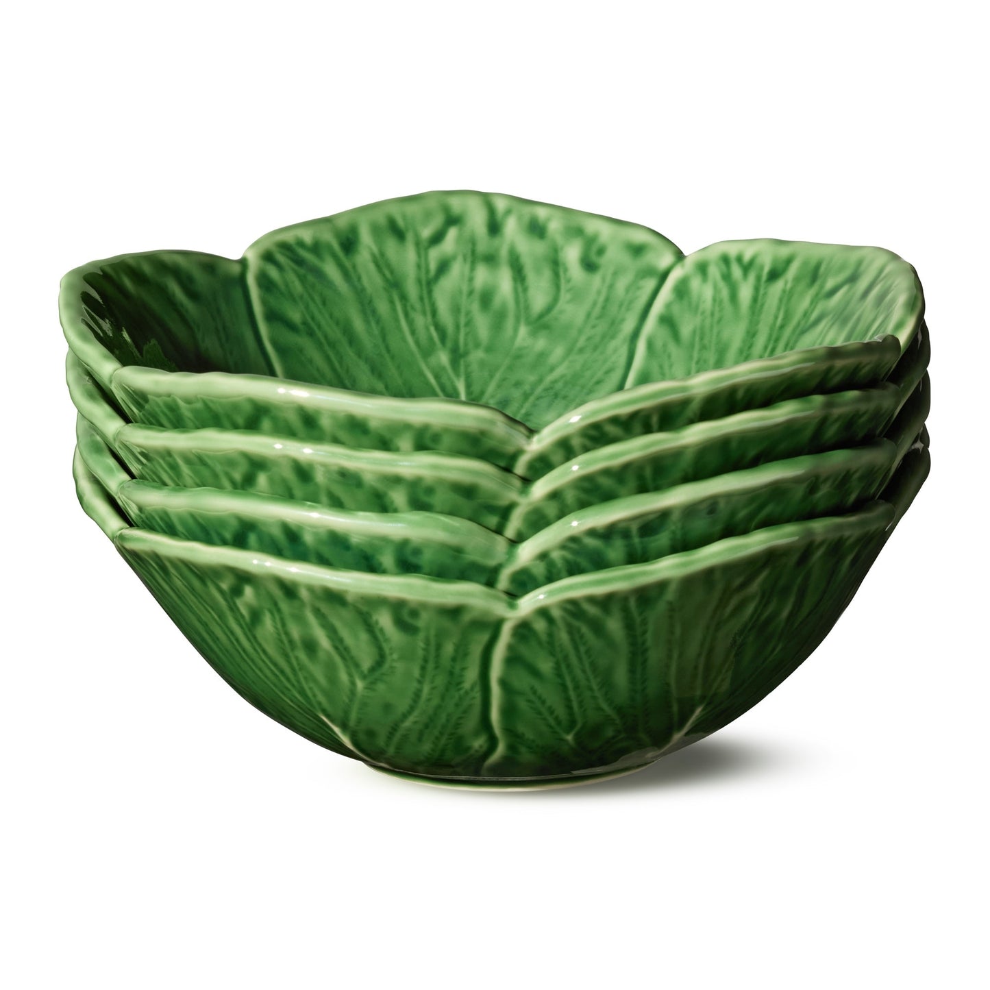 Certified International Le Jardin Set of 4 3D Cabbage Cereal Bowls 7 inch