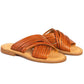 Cocobelle Mantua Crisscross Leather Sandals - BrownBrown / 8.5(39)
