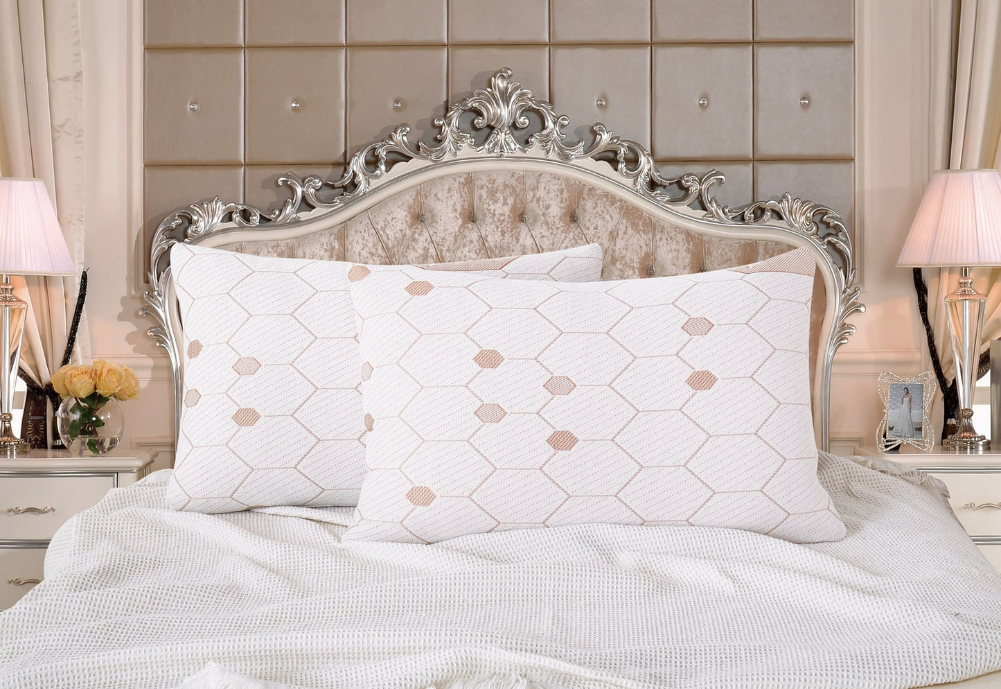 Travesseiro de espuma viscoelástica com infusão de cobre (conjunto de 2)