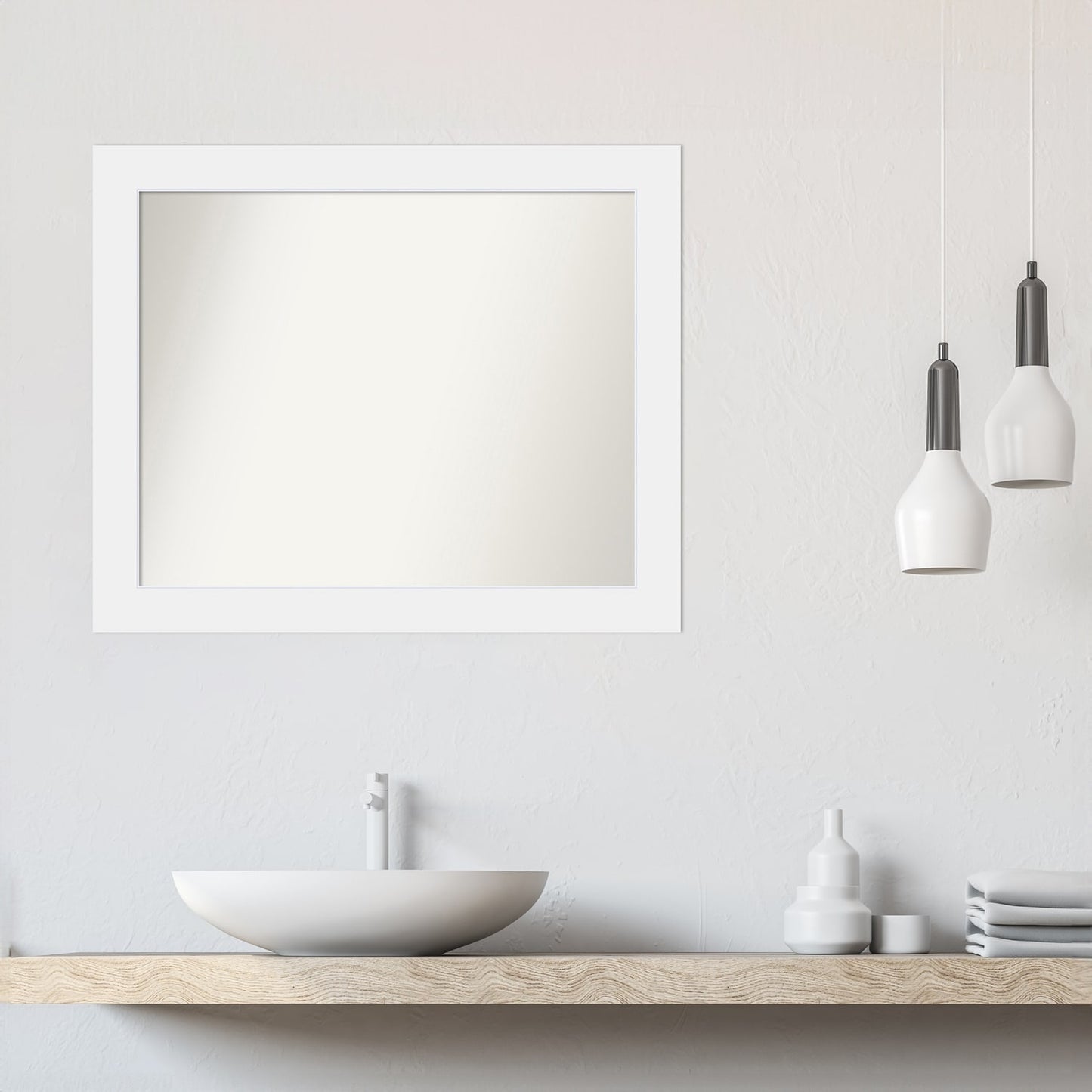 Corvino White Framed Custom Wall Mirror