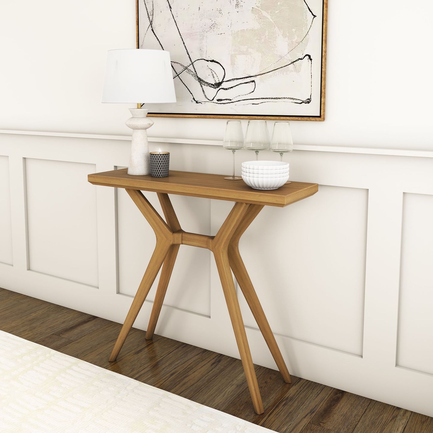 Verso Solid Wood Console Table 36 Inch