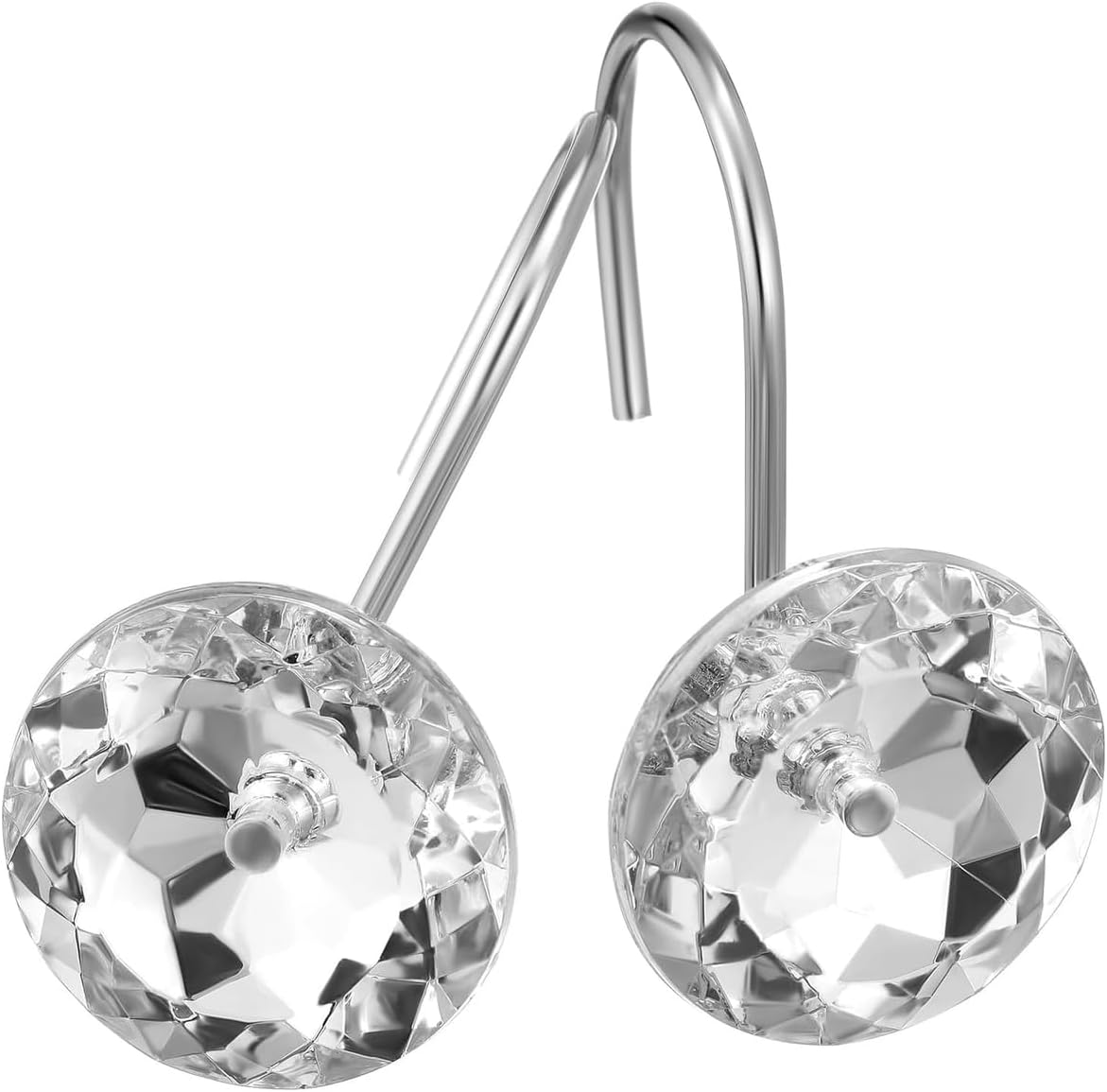 Conjunto de 12 ganchos para cortinas de chuveiro resistentes à ferrugem - 6 designs! 