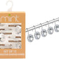 Conjunto de 12 ganchos para cortinas de chuveiro resistentes à ferrugem - 6 designs! 