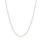 18k White Gold Round Cable Chain 1.5mm