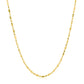 14k Yellow Gold Diamond-Cut Alternating Bead Chain 1.5mm