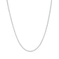 14k White Gold Round Wheat Chain 1.0mm