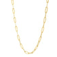 14k Yellow Gold Long Domed Paperclip Chain Necklace (4.80 mm)